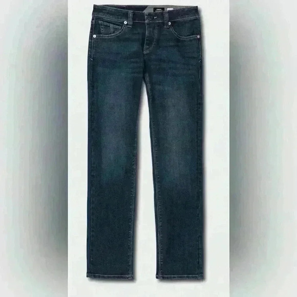 Big Boys Volcom Vorta Rinsed Indigo Stretch Jeans - Picture 1 of 5
